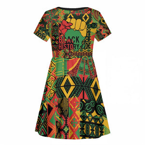 Black History Black Month Dream Like Kid Short Sleeve Dress