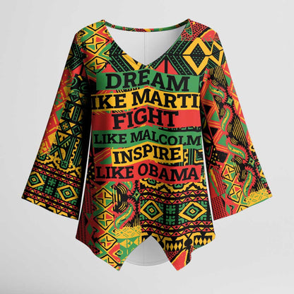 Black History Black Month Dream Like Kimono Sleeve Blouse