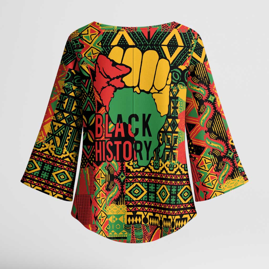 Black History Black Month Dream Like Kimono Sleeve Blouse