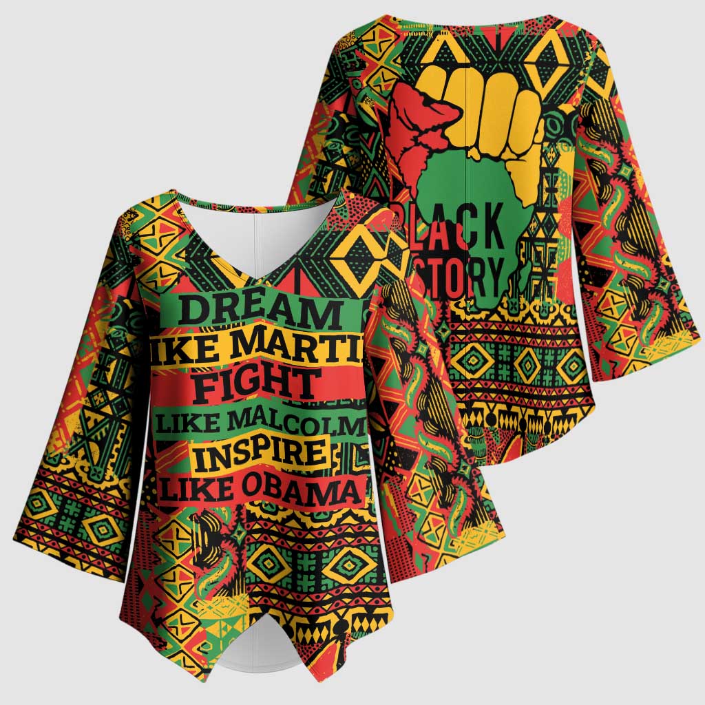 Black History Black Month Dream Like Kimono Sleeve Blouse