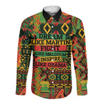 Black History Black Month Dream Like Long Sleeve Button Shirt