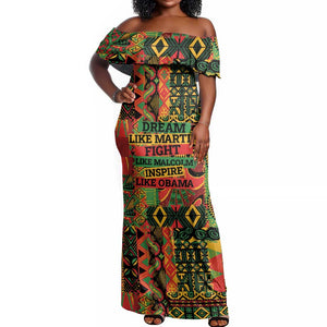 Black History Black Month Dream Like Off Shoulder Maxi Dress