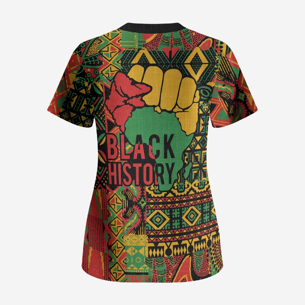 Black History Black Month Dream Like Scrub Top