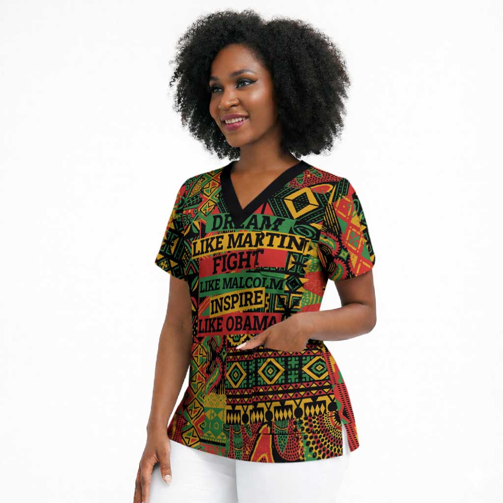 Black History Black Month Dream Like Scrub Top