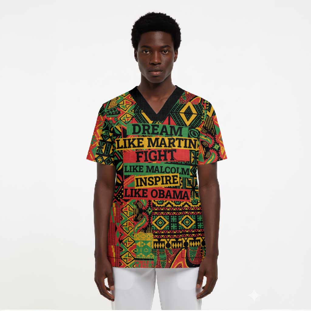 Black History Black Month Dream Like Scrub Top
