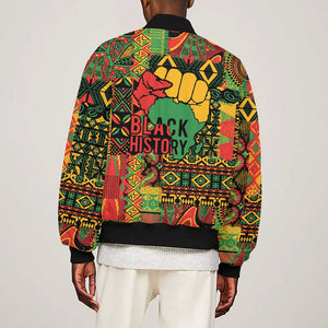 Black History Black Month Dream Like Sleeve Zip Bomber Jacket