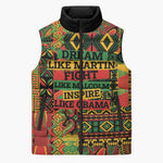 Black History Black Month Dream Like Sleeveless Puffer Jacket