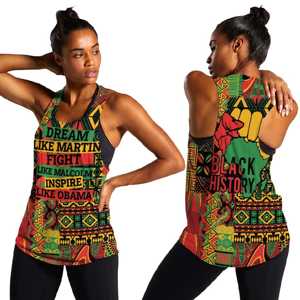 Black History Black Month Dream Like Women Racerback Tank