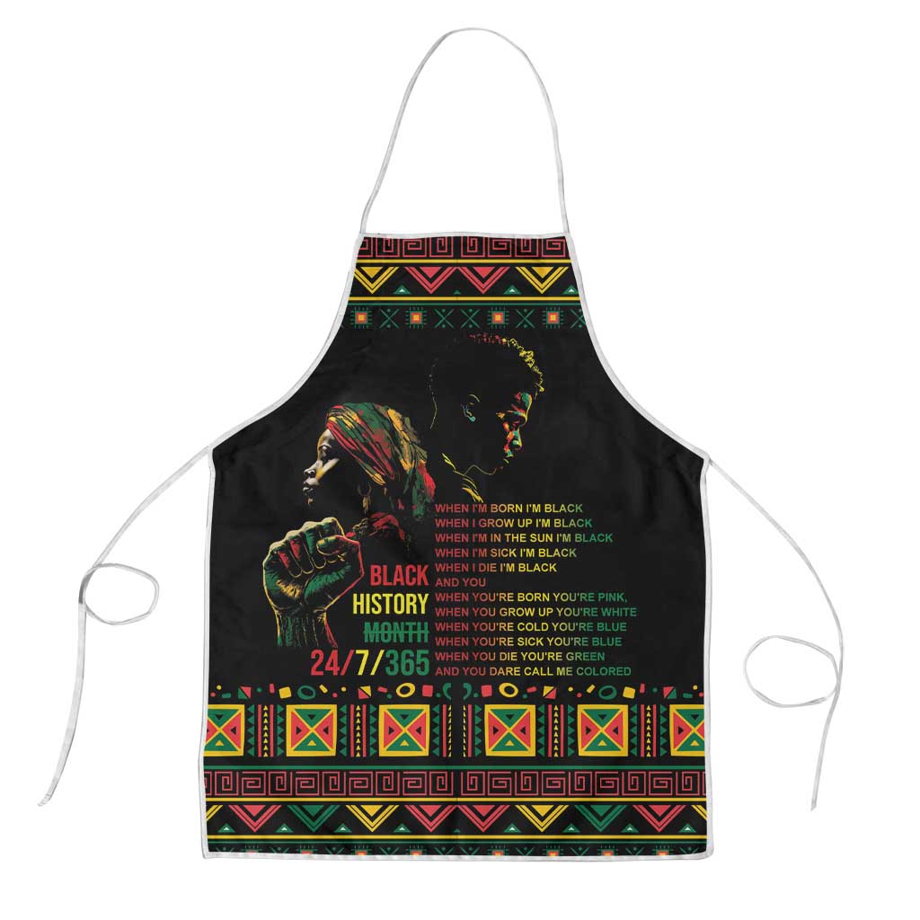 When I'm Born I'm Black Apron Black History Black Month