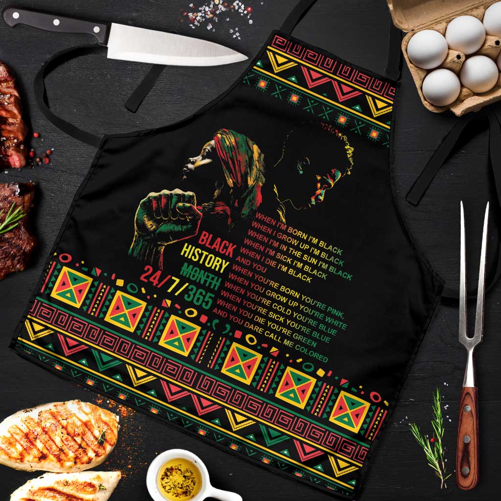 When I'm Born I'm Black Apron Black History Black Month