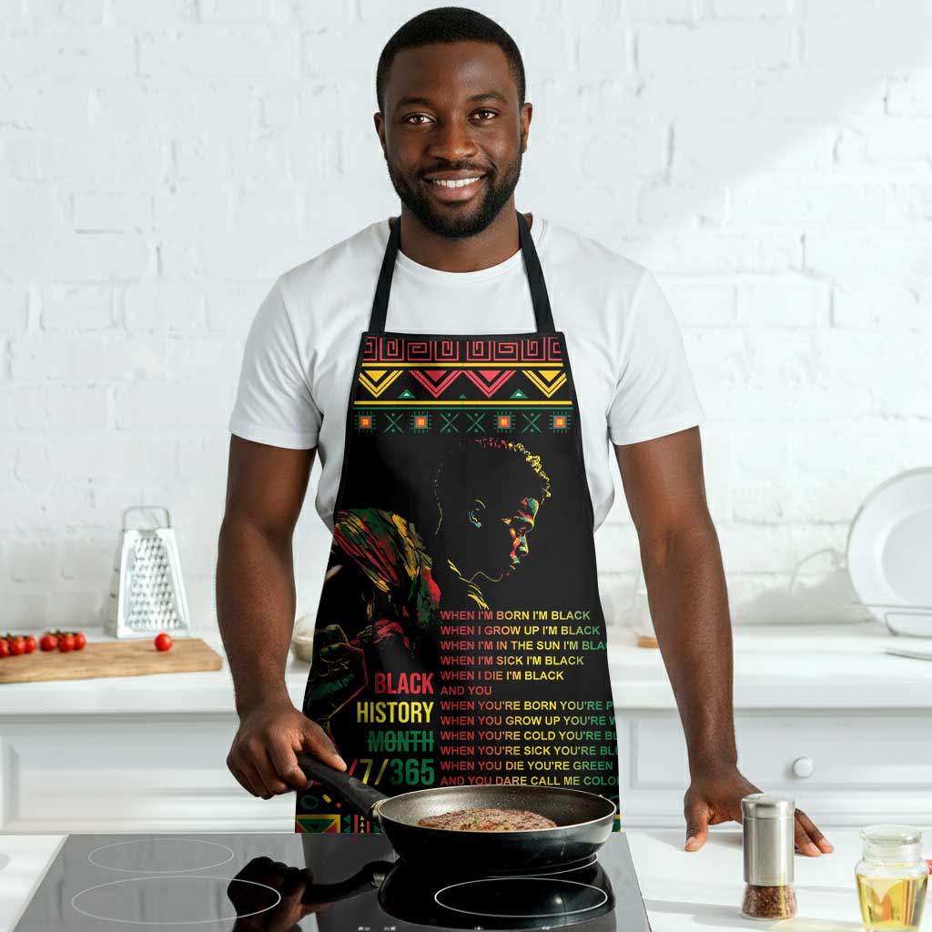 When I'm Born I'm Black Apron Black History Black Month