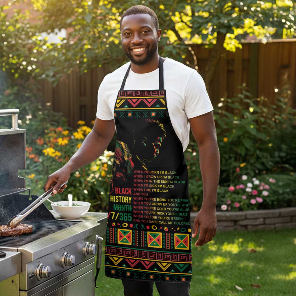 When I'm Born I'm Black Apron Black History Black Month