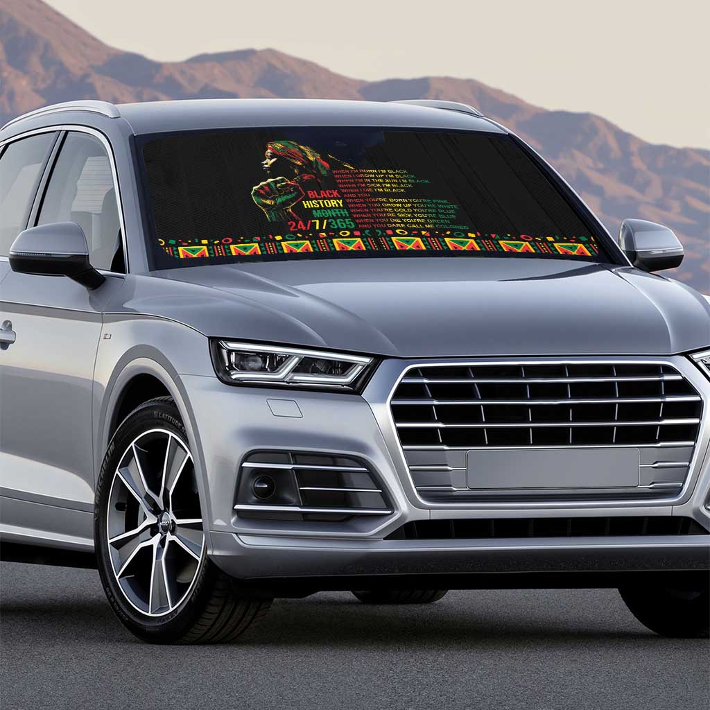 When I'm Born I'm Black Auto Sun Shade Black History Black Month