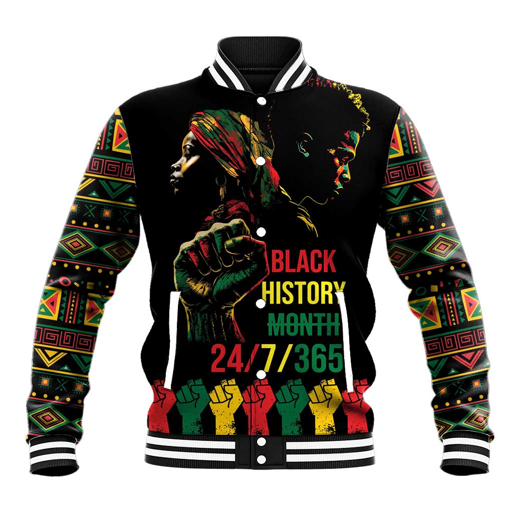 When I'm Born I'm Black Baseball Jacket Black History Black Month