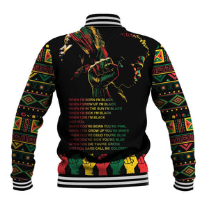 When I'm Born I'm Black Baseball Jacket Black History Black Month