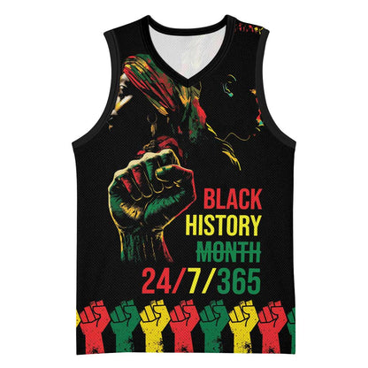 When I'm Born I'm Black Basketball Jersey Black History Black Month LT9