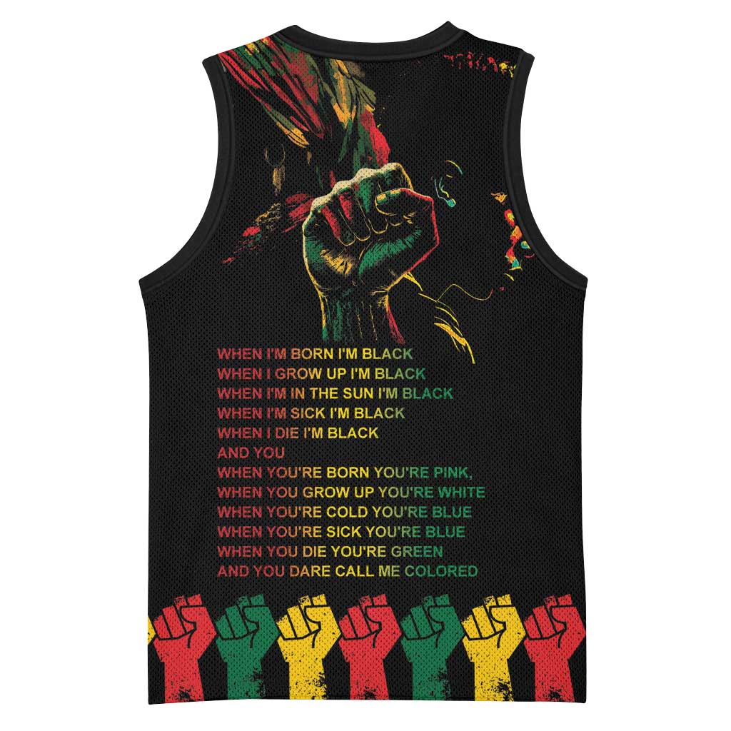 When I'm Born I'm Black Basketball Jersey Black History Black Month LT9