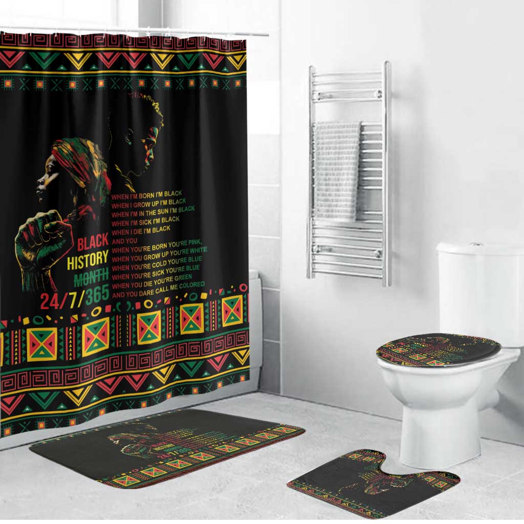 When I'm Born I'm Black Bathroom Set Black History Black Month