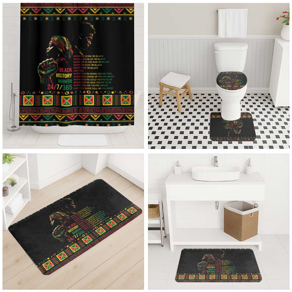 When I'm Born I'm Black Bathroom Set Black History Black Month