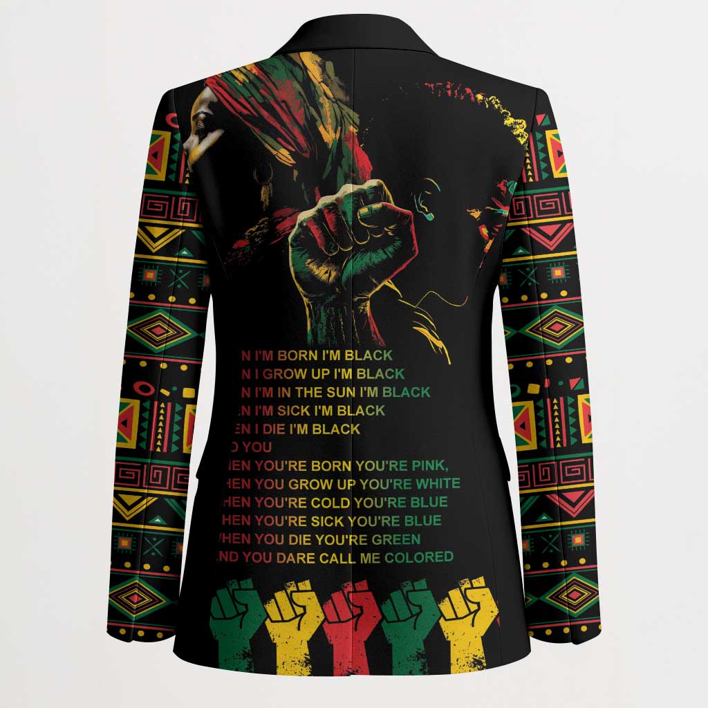 When I'm Born I'm Black Blazer Black History Black Month