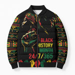 When I'm Born I'm Black Bomber Puffer Jacket Black History Black Month