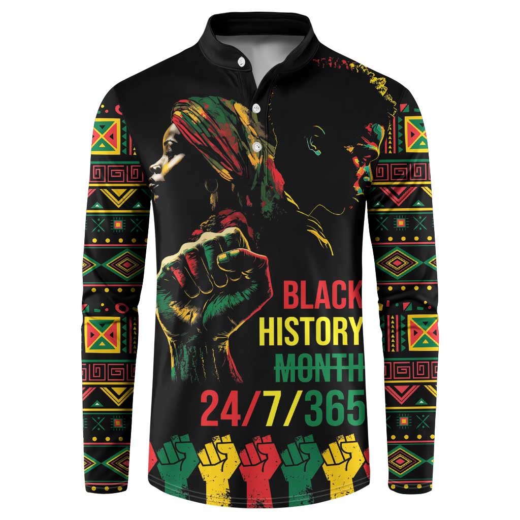 When I'm Born I'm Black Button Sweatshirt Black History Black Month