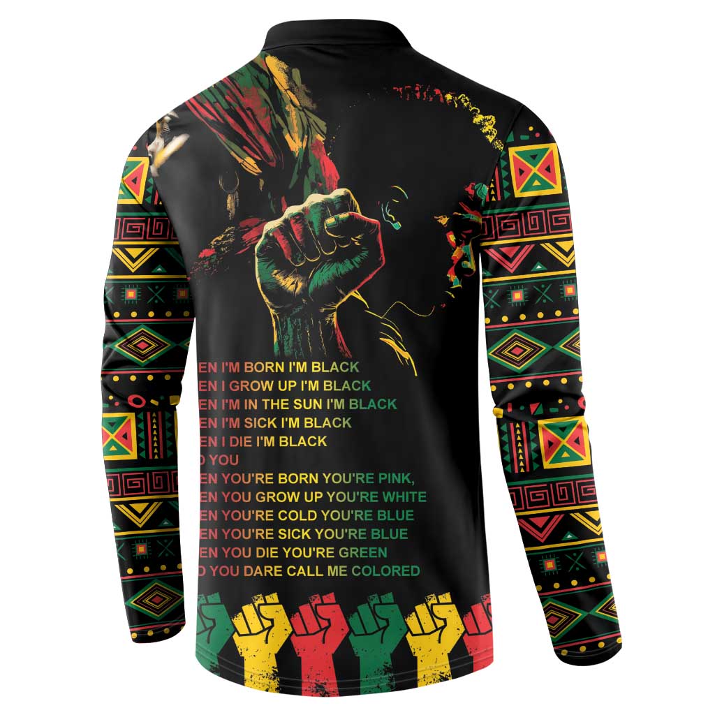 When I'm Born I'm Black Button Sweatshirt Black History Black Month