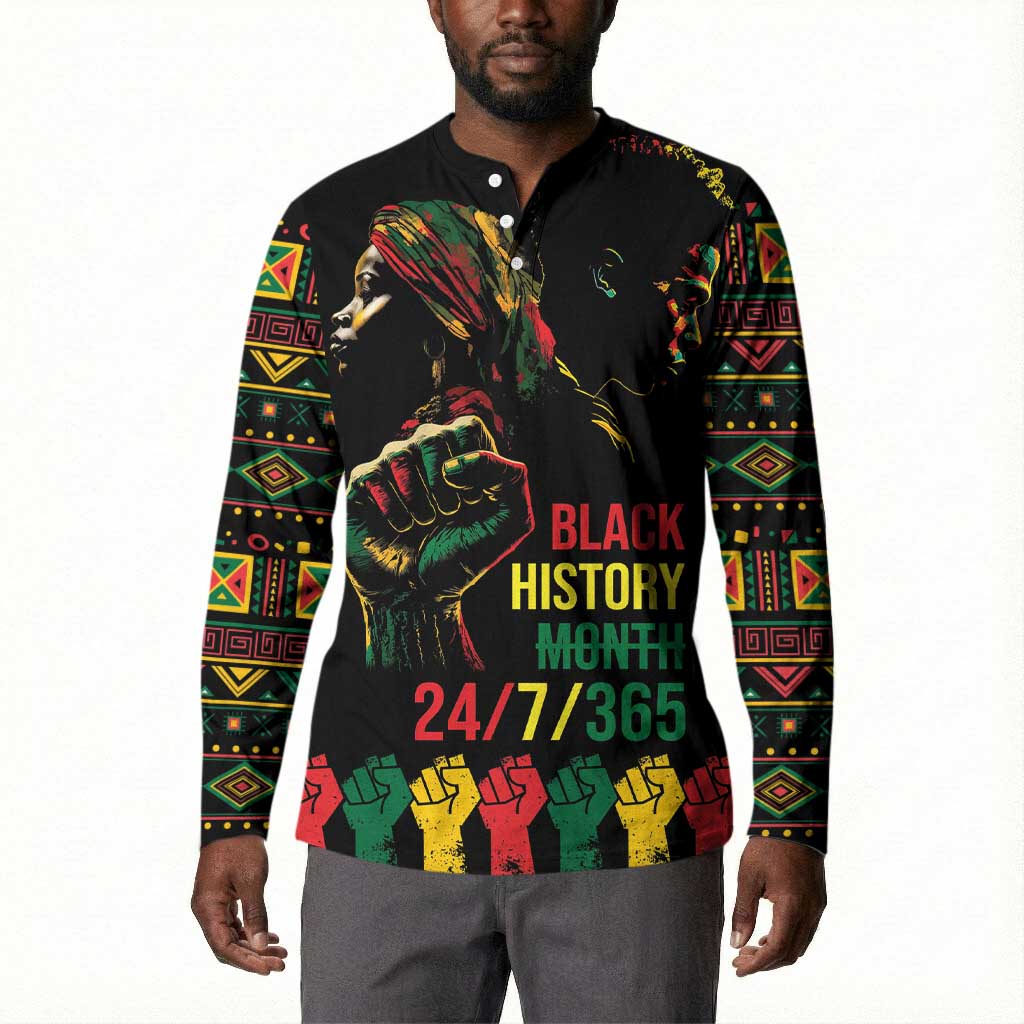 When I'm Born I'm Black Button Sweatshirt Black History Black Month