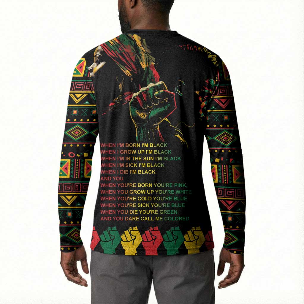 When I'm Born I'm Black Button Sweatshirt Black History Black Month