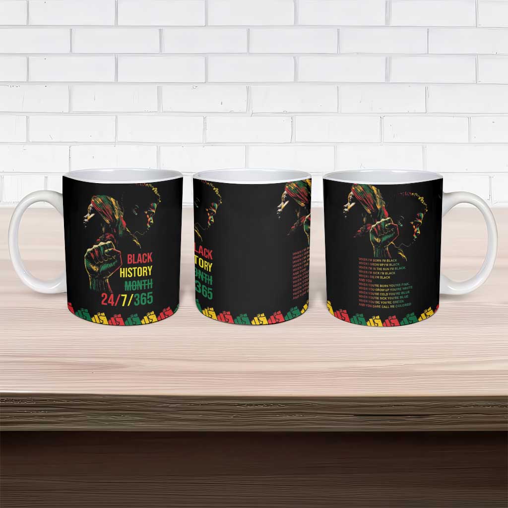 When I'm Born I'm Black Ceramic Mug Black History Black Month