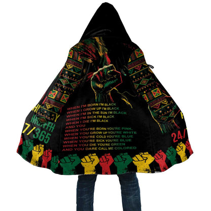 When I'm Born I'm Black Cloak Black History Black Month
