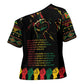 When I'm Born I'm Black Cross Shoulder Shirt Black History Black Month
