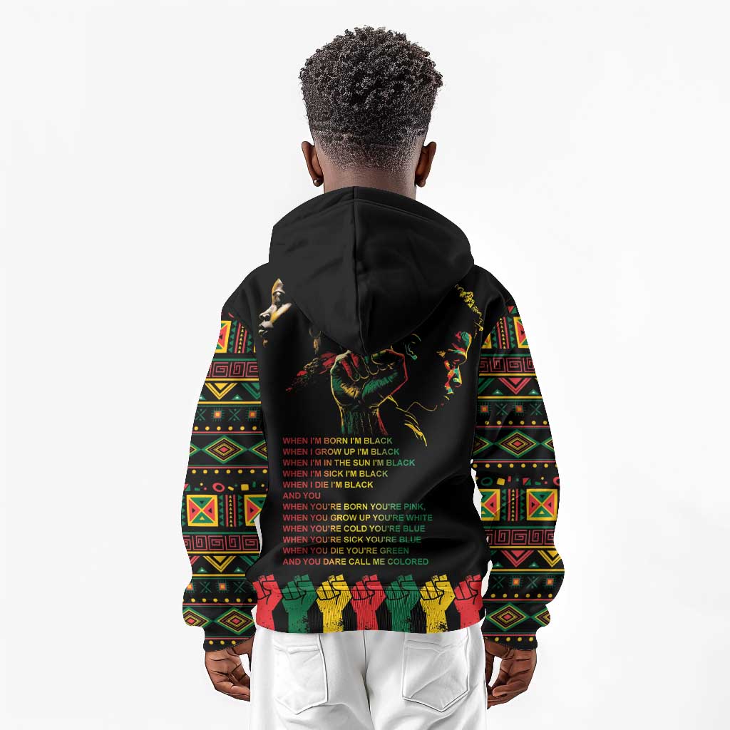 When I'm Born I'm Black Kid Hoodie Black History Black Month