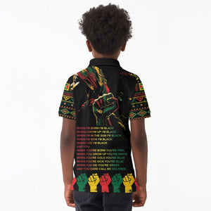 When I'm Born I'm Black Kid Polo Shirt Black History Black Month