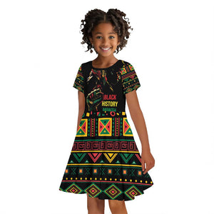 When I'm Born I'm Black Kid Short Sleeve Dress Black History Black Month