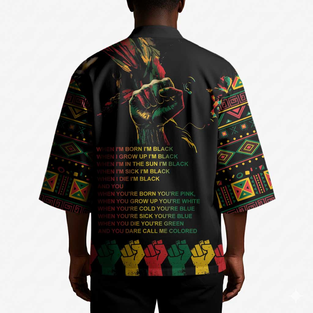 When I'm Born I'm Black Kimono Black History Black Month