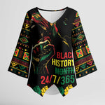 When I'm Born I'm Black Kimono Sleeve Blouse Black History Black Month