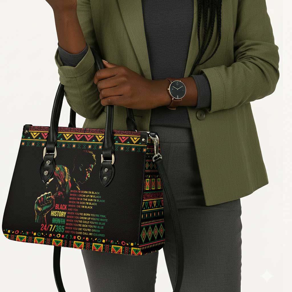 When I'm Born I'm Black Leather Bag Black History Black Month