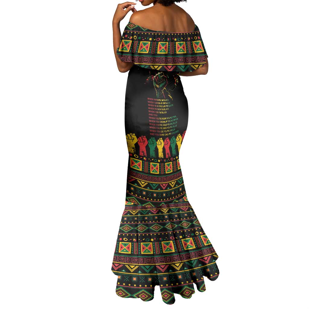 When I'm Born I'm Black Mermaid Dress Black History Black Month
