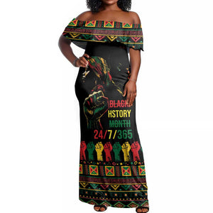 When I'm Born I'm Black Off Shoulder Maxi Dress Black History Black Month