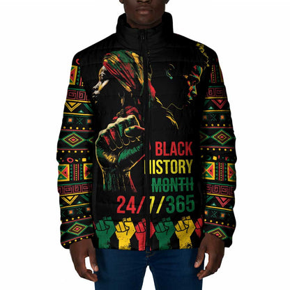 When I'm Born I'm Black Padded Jacket Black History Black Month