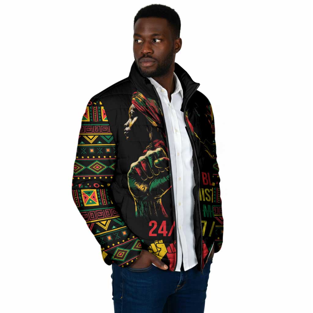 When I'm Born I'm Black Padded Jacket Black History Black Month