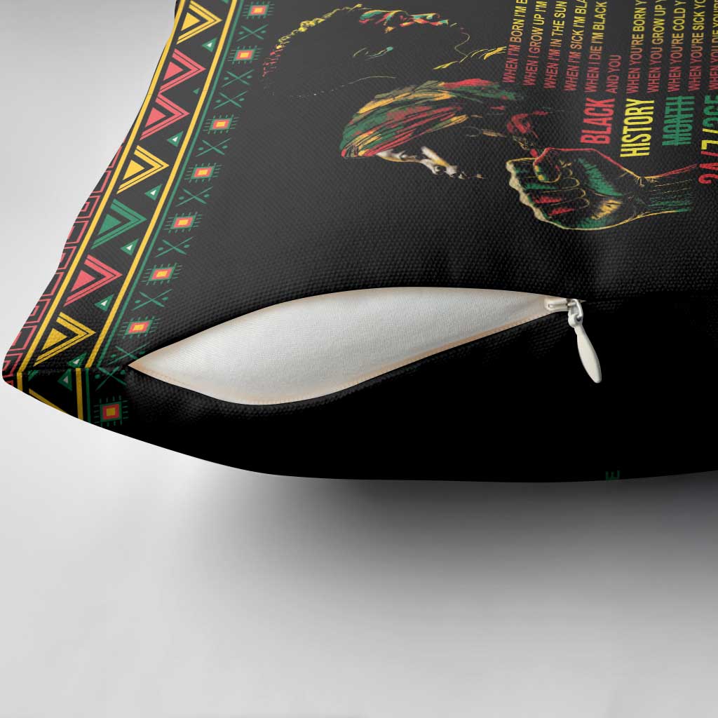When I'm Born I'm Black Pillow Cover Black History Black Month