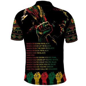 When I'm Born I'm Black Polo Shirt Black History Black Month