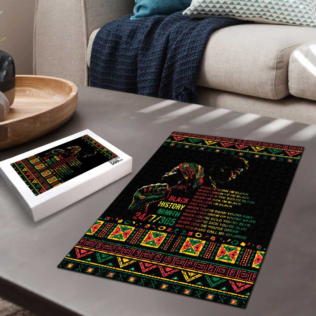 When I'm Born I'm Black Puzzle Black History Black Month