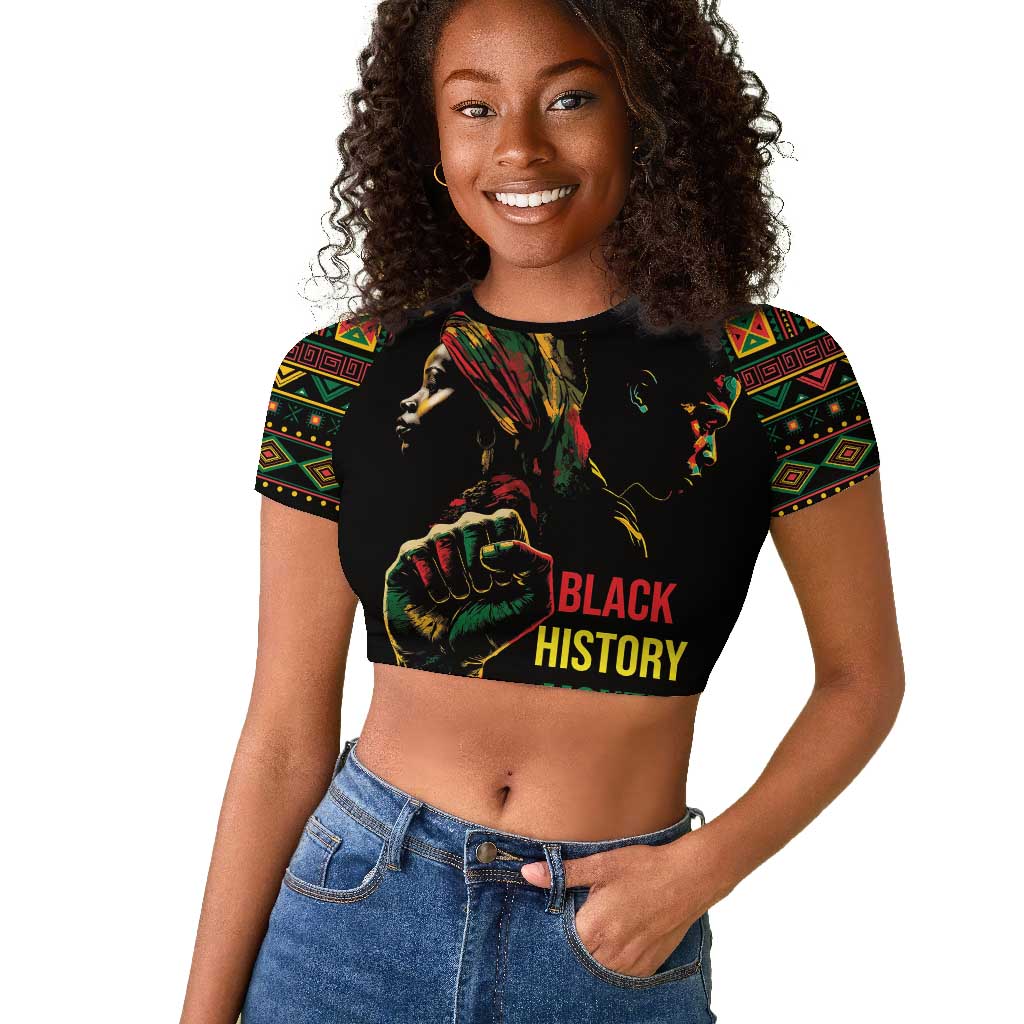 When I'm Born I'm Black Raglan Cropped T shirt Black History Black Month