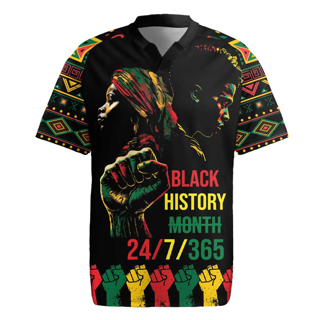 When I'm Born I'm Black Rugby Jersey Black History Black Month