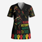 When I'm Born I'm Black Scrub Top Black History Black Month