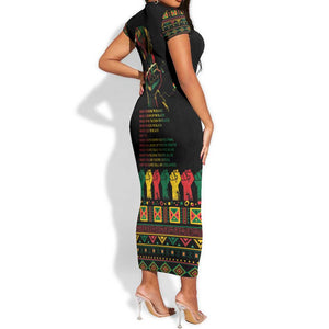 When I'm Born I'm Black Short Sleeve Bodycon Dress Black History Black Month LT9