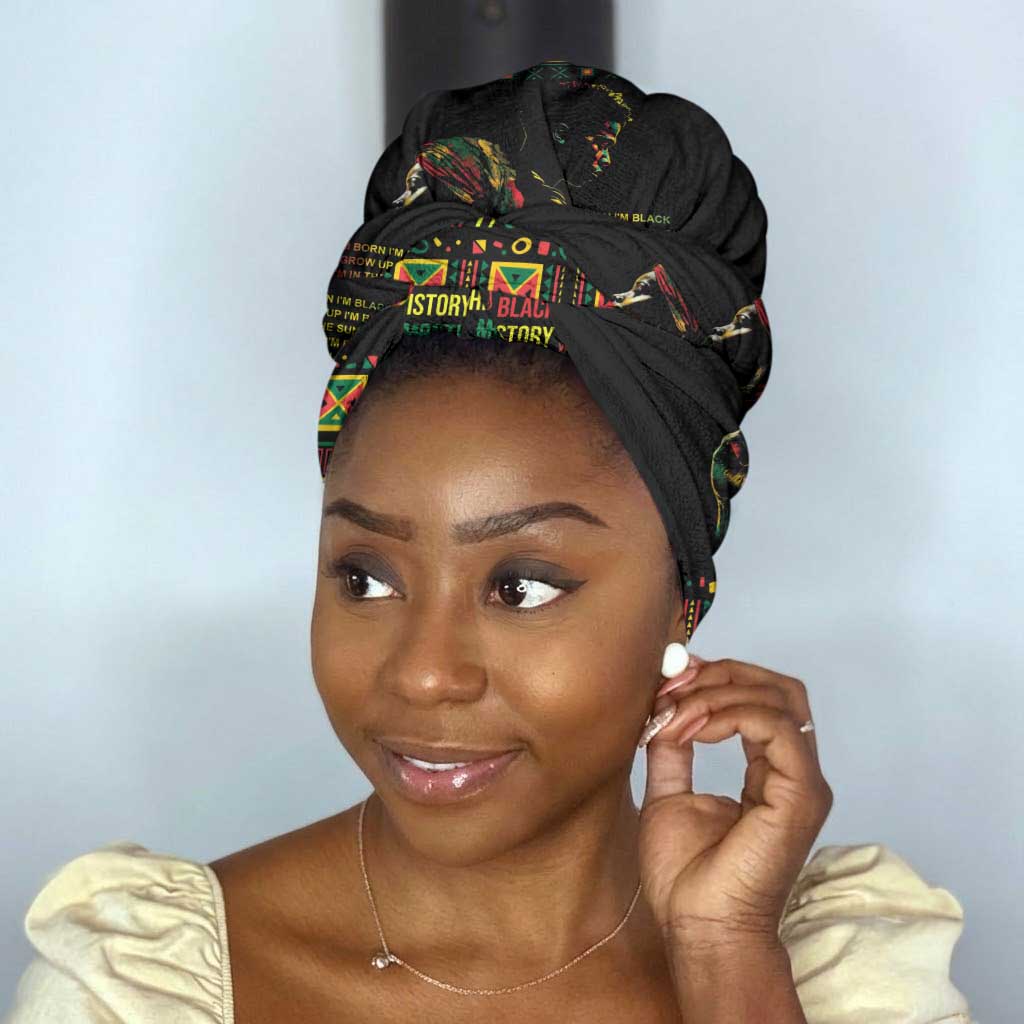 When I'm Born I'm Black Simple Headwrap Black History Black Month